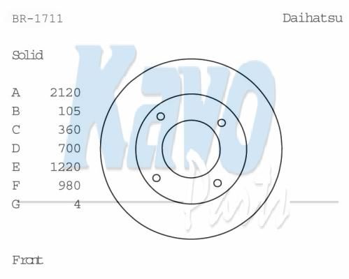 KAVO PARTS Bremžu diski BR-1711